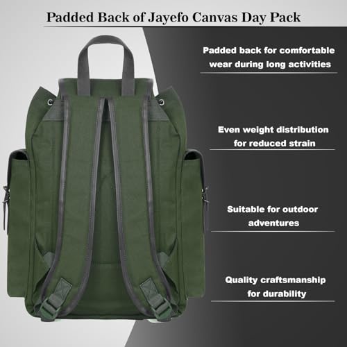 Jayefo R-82 Leather Hunting Bag - Stylish & Functional Leather Bag for Men, Messenger Bag Made with Leather & Designed with Top Handle, Shoulder Straps, Classic Buckle & 3 Convenient Pockets| (Green)