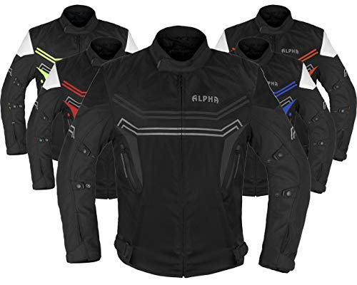 Alpha Waterproof Motorcycle Jacket for Men – Dualsport Motorbike Armor with High Visibility | CE Approved Bike Armour Jackets