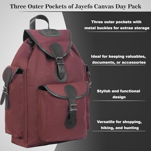 Jayefo R-82 Leather Hunting Bag - Stylish & Functional Leather Bag for Men, Messenger Bag Made with Leather & Designed with Top Handle, Shoulder Straps, Classic Buckle & 3 Convenient Pockets| (Brown)