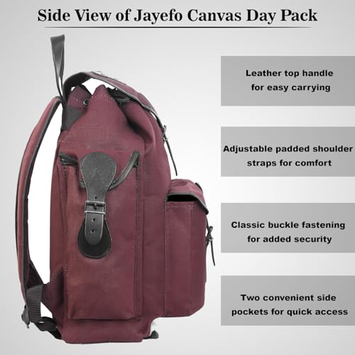 Jayefo R-82 Leather Hunting Bag - Stylish & Functional Leather Bag for Men, Messenger Bag Made with Leather & Designed with Top Handle, Shoulder Straps, Classic Buckle & 3 Convenient Pockets| (Brown)