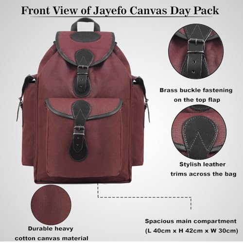 Jayefo R-82 Leather Hunting Bag - Stylish & Functional Leather Bag for Men, Messenger Bag Made with Leather & Designed with Top Handle, Shoulder Straps, Classic Buckle & 3 Convenient Pockets| (Brown)