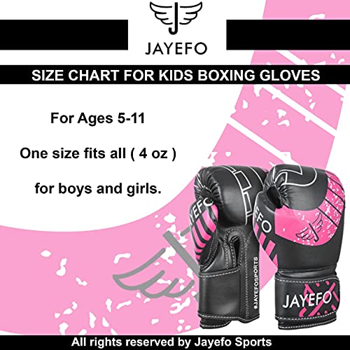 Jayefo Boxing Gloves for Kids & Children - Youth Boxing Gloves for Boxing, Kick Boxing, Muay Thai and MMA - Beginners Heavy Bag Gloves for Heavy Boxing Punching Bag