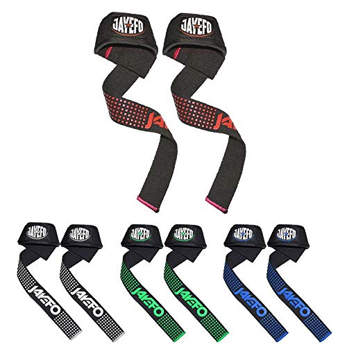 Jayefo Wrist Weight Lifting Straps – CrossFit Neoprene Padded Wrist Support, Training Hand Wraps Grip for Bodybuilding & Powerlifting, Deadlift Straps & Gym Grip Straps for Workout (Silicon)