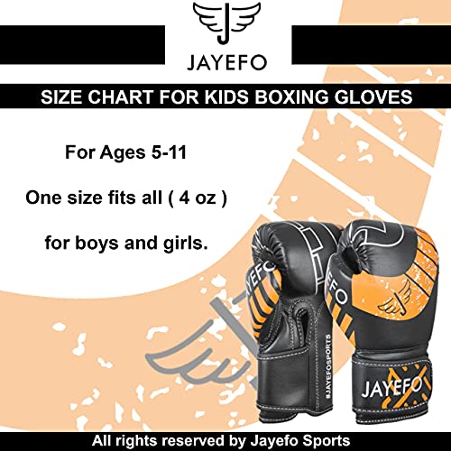 Jayefo Boxing Gloves for Kids & Children - Youth Boxing Gloves for Boxing, Kick Boxing, Muay Thai and MMA - Beginners Heavy Bag Gloves for Heavy Boxing Punching Bag