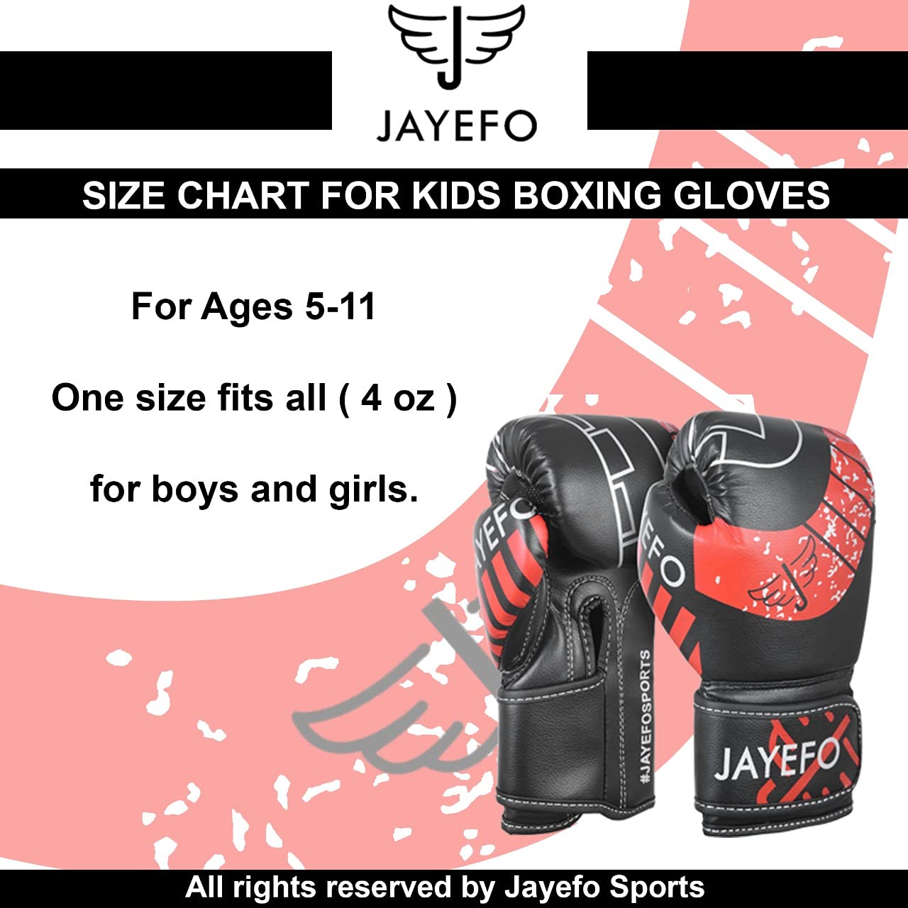 Jayefo Boxing Gloves for Kids & Children - Youth Boxing Gloves for Boxing, Kick Boxing, Muay Thai and MMA - Beginners Heavy Bag Gloves for Heavy Boxing Punching Bag