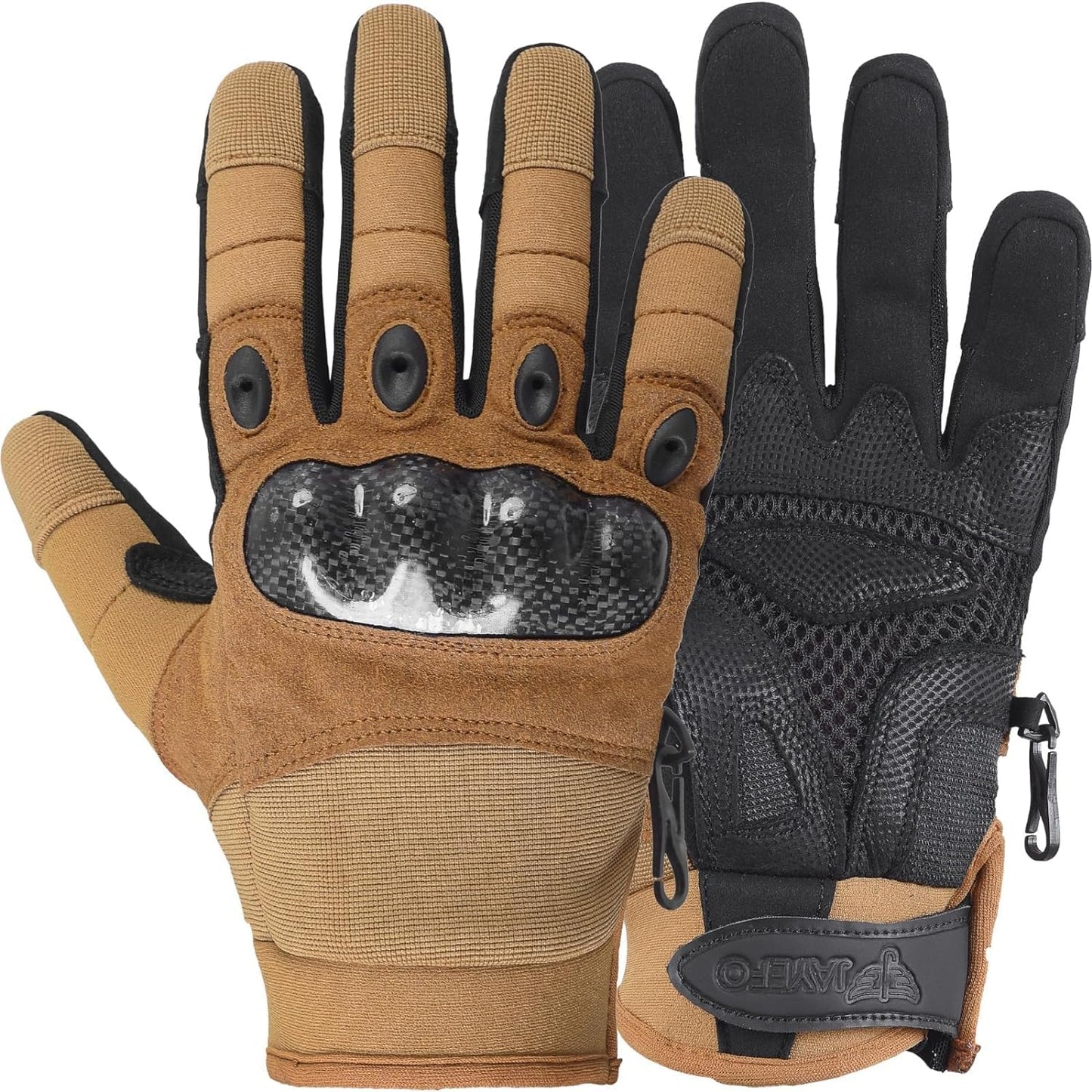 Jayefo Adjustable Unisex Work Gloves - Safety Work Gloves Provides Superior Protetion & Comfort, Firm Grip, Multi Purpose Light & Medium Duty, High Dexterity & Flexible | (Tan)