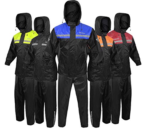 ALPHA CYCLE GEAR Rain Suit - Lightweight Waterproof Rain Gear for Men & Women, Adjustable Protective Rain Jacket and Trouser Suitable for All Sports & Outdoor Activities, Wind Resistant