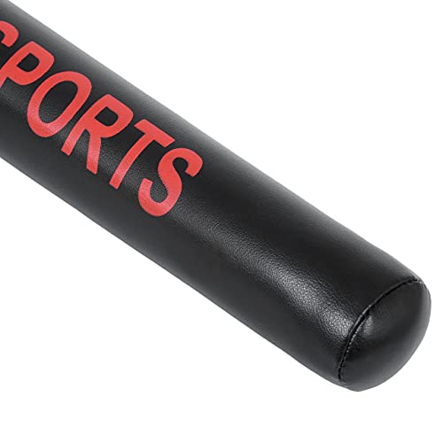 JAYEFO Boxing Training Sticks Pair - Punch Boxing Target Sticks for Muay Thai & MMA Training, Waterproof Vegan Leather Combat Striking Sticks, Coach Training Focus Mitts Pair | (Black & Red)