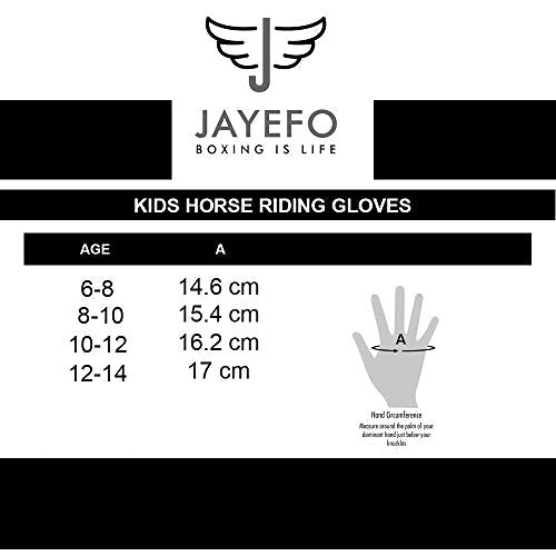 Jayefo Horse Riding Gloves Kids - Multi Purpose Lightweight Childs Riding Gloves for Boys & Girls, Non Slip Equestrian Gloves Breathable Stretched Sweat Absorbent Fit for All Seasons