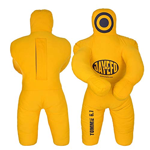 Jayefo Sports Kids Grappling Dummy – Kids Punching Bag for Boxing, Kickboxing, MMA, Muay Thai, Martial Arts Karate Training, Jiu Jitsu Dummy for Punch Boxing Kids & Children | Yellow