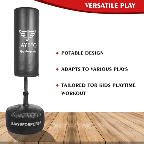 Jayefo Kids Free Standing Punching Bag (Black)