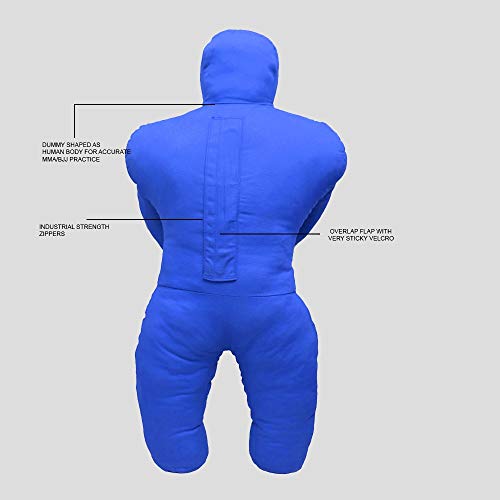 Jayefo Sports Kids Grappling Dummy – Kids Punching Bag for Boxing, Kickboxing, MMA, Muay Thai, Martial Arts Karate Training, Jiu Jitsu Dummy for Punch Boxing Kids & Children | Blue