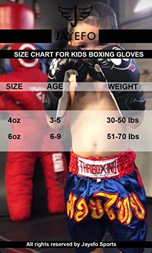 JAYEFO KIDS BOXING GLOVES FOR KIDS 4 6 OZ TRAINING MMA BOYS GIRLS PUNCHING BAG