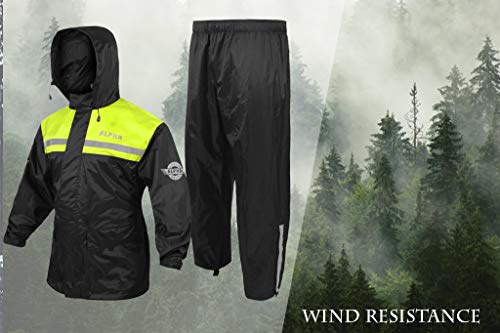 ALPHA CYCLE GEAR Rain Suit Lightweight Waterproof Rain Gear for Men JAYEFO