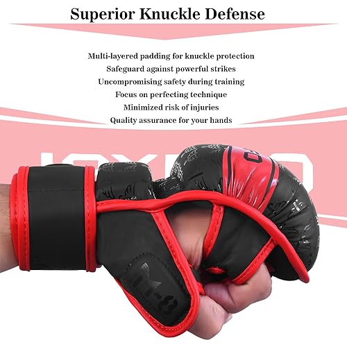 Jayefo MMA Gloves | Open Palm Sparring & Grappling Mitts | Martial Arts for Men & Women | Wrist Support | Combat Sports: MMA, Boxing, Muay Thai, Kickboxing