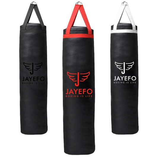 Jayefo Punch Bag Boxing Training – Hanging Punching Bag for Boxing, Karate, Muay Thai, Kickboxing, MMA, Boxing Bag Bracket for Training at Home & Gym, Heavy Bag 70 to 100 lbs | Unfilled 4ft (Red)