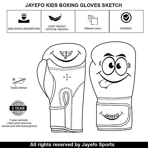 JAYEFO KIDS BOXING GLOVES FOR KIDS 4 6 OZ TRAINING MMA BOYS GIRLS PUNCHING BAG