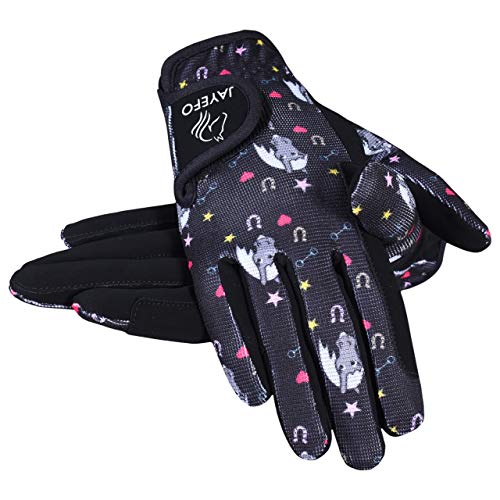 Jayefo Horse Riding Gloves Kids - Multi Purpose Lightweight Childs Riding Gloves for Boys & Girls, Non Slip Equestrian Gloves Breathable Stretched Sweat Absorbent Fit for All Seasons