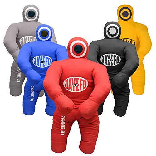 Jayefo Sports Kids Grappling Dummy – Kids Punching Bag for Boxing, Kickboxing, MMA, Muay Thai, Martial Arts Karate Training, Jiu Jitsu Dummy for Punch Boxing Kids & Children | Red