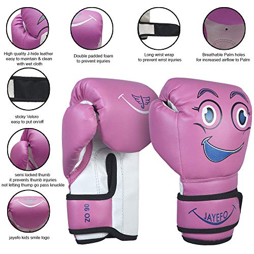 JAYEFO KIDS BOXING GLOVES FOR KIDS 4 6 OZ TRAINING MMA BOYS GIRLS PUNCHING BAG