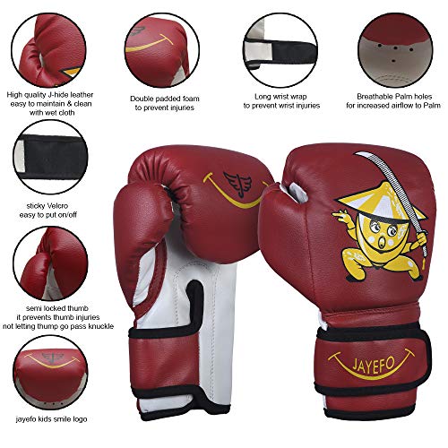 JAYEFO KIDS BOXING GLOVES FOR KIDS 4 6 OZ TRAINING MMA BOYS GIRLS PUNCHING BAG