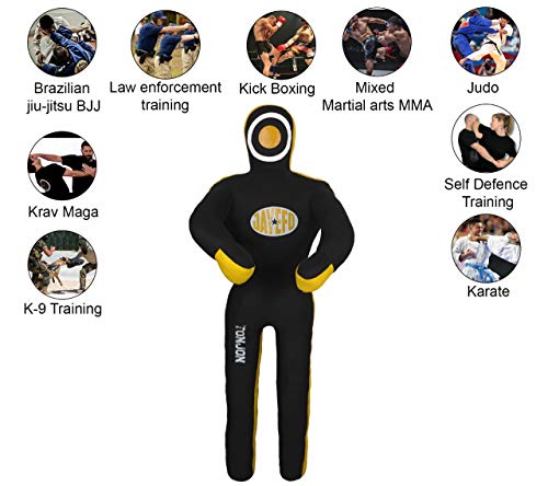 Jayefo Tonjon MMA Grappling Dummies – Jiu Jitsu Dummy for Punch Boxing & Kickboxing, Boxing Dummy for Martial Arts Training, Freestanding Punching Bag for Kickboxing