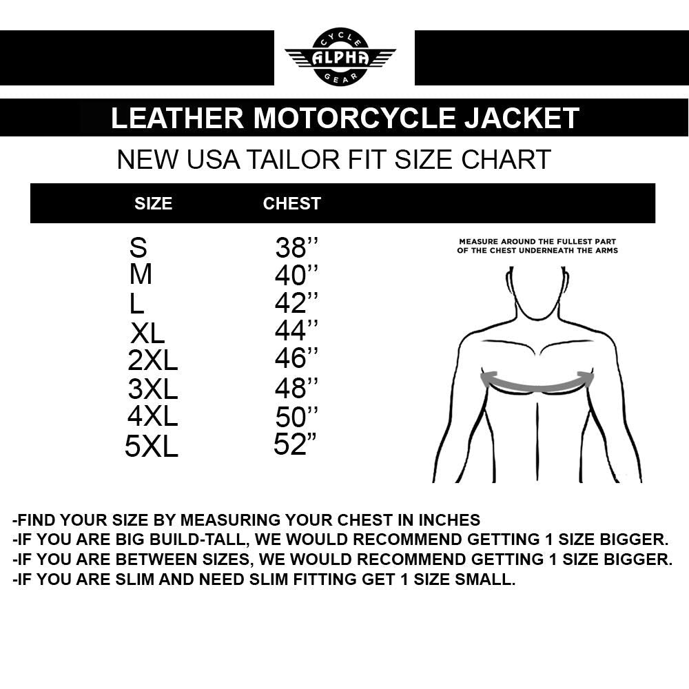 Alpha Black Leather Motorcycle Jacket – Motorcycle Armour with Genuine Biker CE Armor for Shoulder, Back & Elbows, Mens Biker Jacket for All Season with Concealed Carry