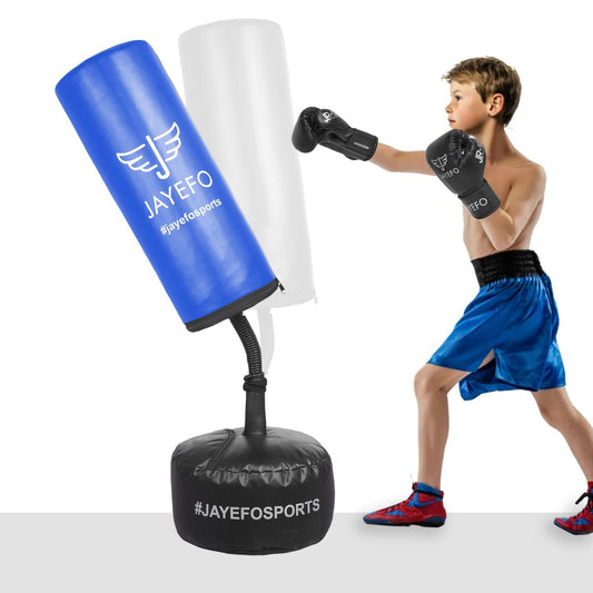 Jayefo Kids Free Standing Punching Bag (Blue)