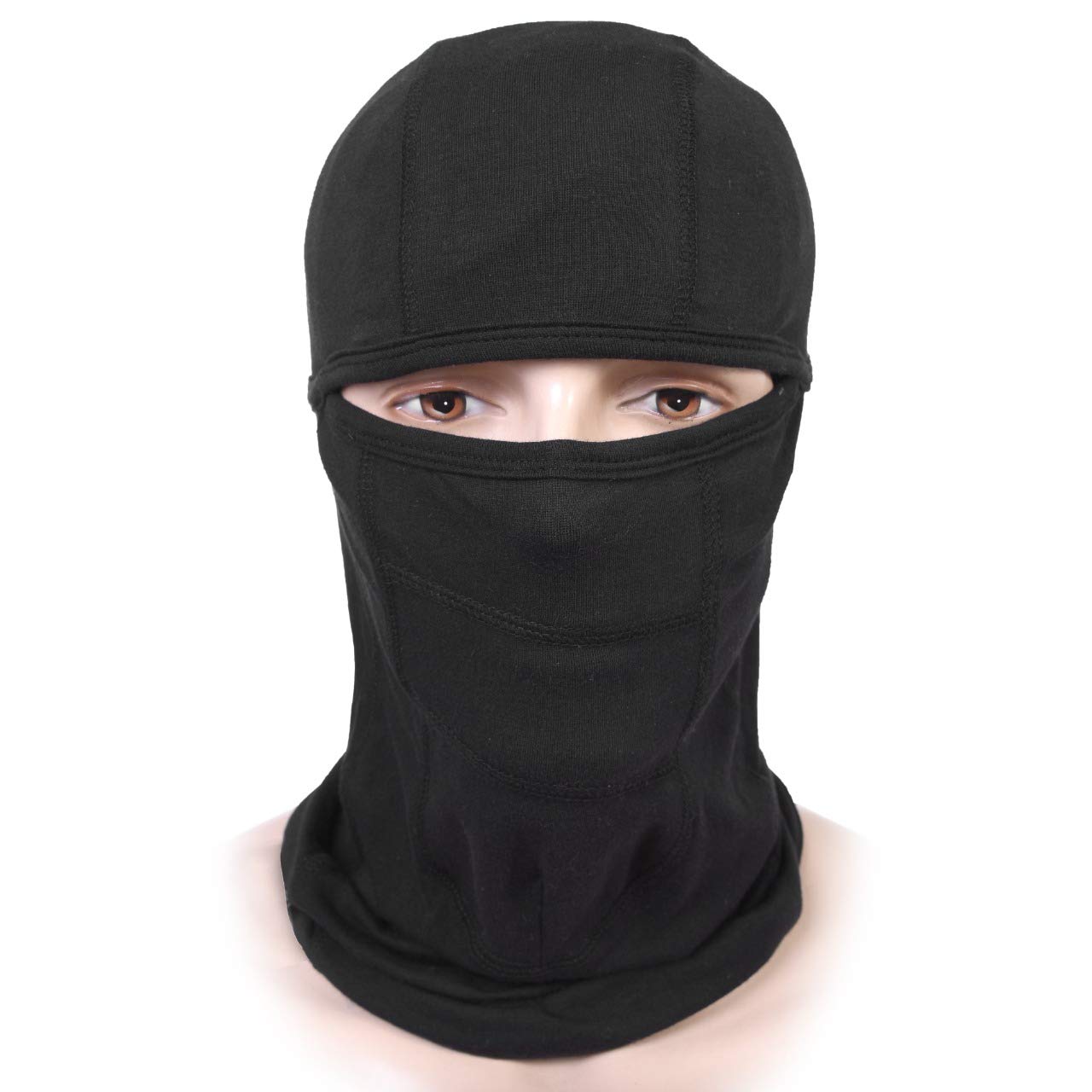 ALPHA CYCLE GEAR Balaclava face mask Men & Women uv Protection for Motorcycle Sports ski Outdoors Running dust mask Black Full