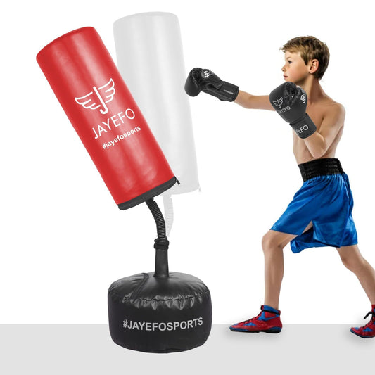 Jayefo Kids Free Standing Punching Bag (Red)