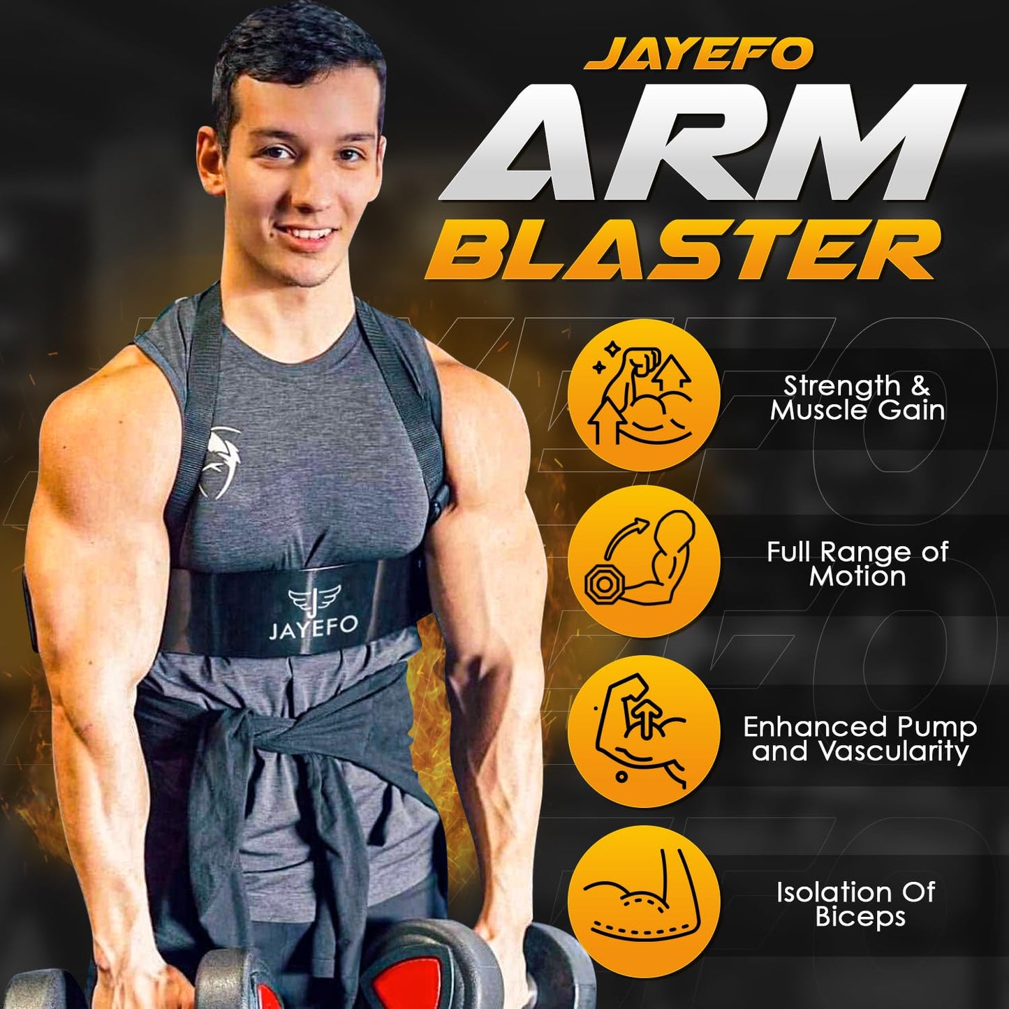 Arm Blaster for Biceps & Triceps - Dumbbells & Barbells Curls Muscle Builder, Adjustable bicep blaster for Strength & Muscle Gains Arms Bodybuilding & Weight Lifting Training